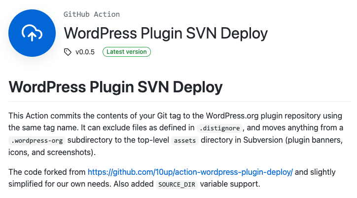 github actions wordpress svn